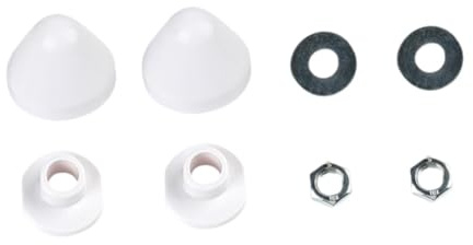 Sharplace Copribulloni per WC sospesi, installazione facile, parti per WC, bidet, parti di ricambio per la casa, Bianco