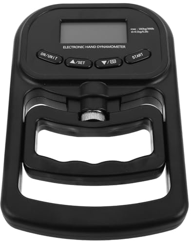 HONITANO Dinamometro a Presa Manuale Ricaricabile 180 Kg con Display Lcd Digitale, Tester della Forza di Presa per Allenamento Sportivo in Palestra e Misurazione Professionale della Forza