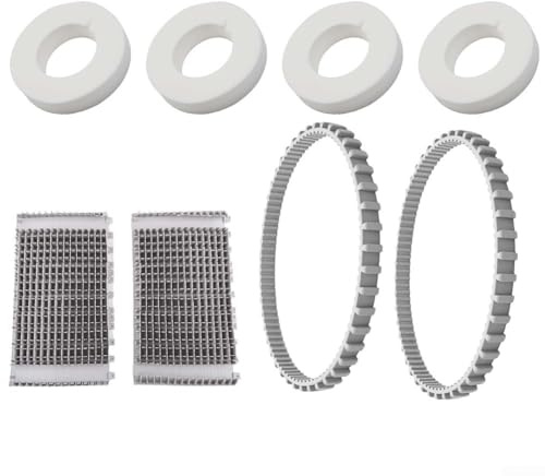 8-teiliges Ersatzteil-Set für Dolphin Poolreiniger, 4 Schaumstoffräder 6101611-R4, 2 Riemen 9985006-R2, 2 Rollenbürsten 6101641-R2 für Plus M200 C3 Edge