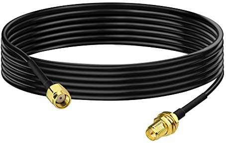 Bingfu RP-SMA Male to RP-SMA Female Bulkhead Mount RG174 WiFi Aerial Antenna Extension Coaxial Cable 2m for Wireless Mini PCI Express PCIE Network Card WiFi Adapter WiFi Router