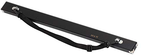 MI&VI High-Density Bow Case for (1) Single Violin/Viola/Cello Bow with Adjustable Shoulder Strap in Black - By MIVI Music (Black)