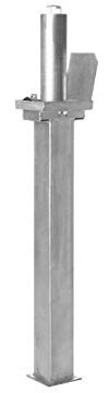 The Workplace Depot Telescopic Bollard – 4mm Galvanised Steel Parking Post with Integrated Key Lock, Waterproof & Corrosion Resistant – Secure Driveway and Car Park Security Post with 4 Keys