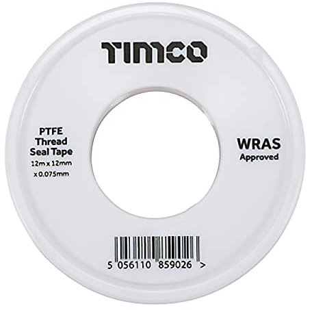 TIMCO PTFE Thread Seal Tape - Plumbing tape - 12m x 12mm - 2 rolls in a pack