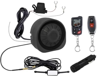 Drahtloses Zwei-Wege-Auto-Wegfahrsperren-Sicherheitsalarmsystem, Diebstahlschutz, Vibration, Stiller Alarm, ferngesteuerte Sirene, Zubehör Einfache Installation und breite Kompatibilität