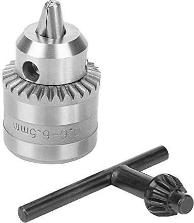 Portabrocas, portabrocas tipo llave, portabrocas tipo llave mini de 0,6 a 6,5 ​​mm con llave de portabrocas para taladro eléctrico para taladro inalámbrico con cable de impacto eléctrico(0,6-6,5 MM)