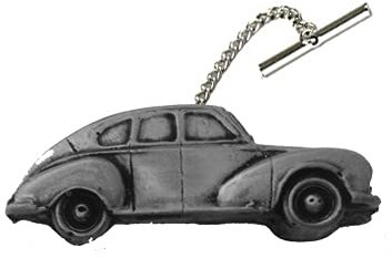 Krawattennadel mit Kette, klassisches britisches Auto, ref106, Zinn-Effekt, Design auf Krawattennadel mit Kette