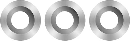 CDBP Plaquette ronde en carbure 12mm (R12 x 2,5mm) pour outil de tournage Finisher, Pastille ronde en carbure Ci3, 3 pièces