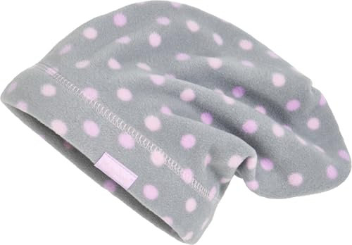 Playshoes Unisex Kinder Fleece-Mütze Wintermütze, Beanie Punkte, 51cm