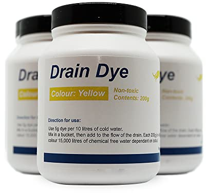 Colorant traceur pour détection de fuite 200 gr - Colorant fuite piscine - détecteur de fuite liquide (Jaune)