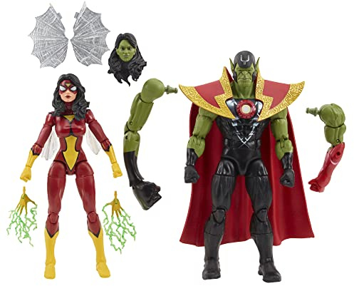 Hasbro Marvel Legends Series Skrull Queen und Super-Skrull, Avengers 60th Anniversary, 15 cm große Action-Figuren zum Sammeln