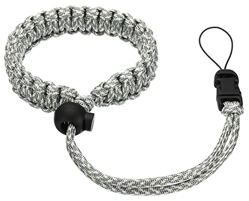 PATIKIL Camera Wrist Straps, Polyester Adjustable Paracord Paracord Braided Strap with Quick-Release Connector for DSLR Mirrorless Camcorder, Grey