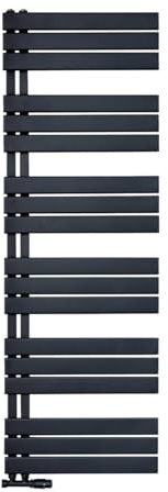 Belrad Handtuchheizkörper, 1800 x 600 mm, 1021 W, Schwarz Matt