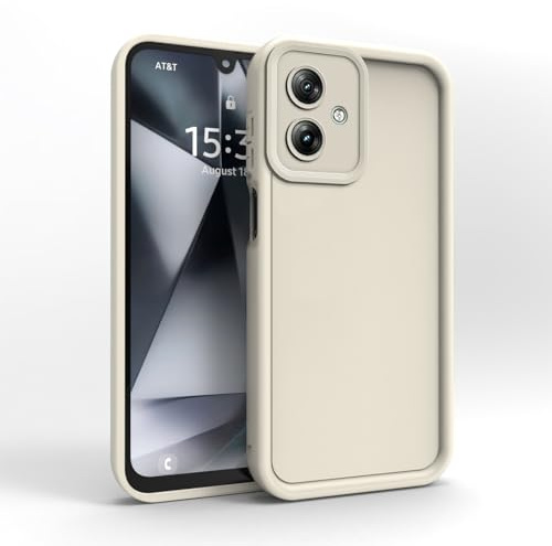PanXCase Funda para Motorola Moto G54 - Carcasa Silicona Delgada Suave Ligera Elegante Diseño, Protección Cámara Antichoque Antiarañazos Cover (Blanco)