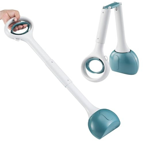 Navaris Hundekotsammler - Vollständige Kontrolle mit Knopf - Hundekotgreifer - Hundekotschaufel aus robustem Kunststoff - Vollständig geschlossene 360-Grad-Schaufel - Größe L