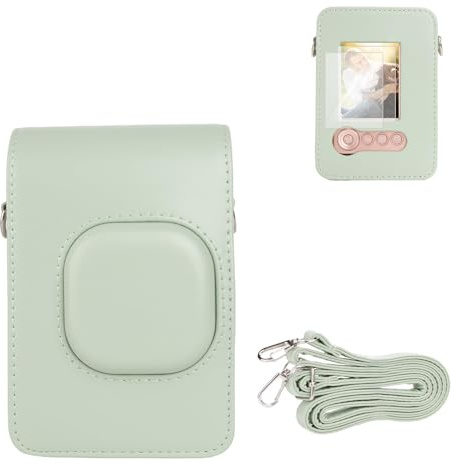 Étui de protection VOVMOEYA pour Instax Mini Liplay, polyuréthane hybride avec 2 films LCD trempés et sangle de cou