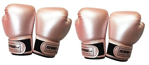 PAMINGONO 2paare Junge Mädchen Boxhandschuhe Atmungsaktive Trainingshandschuhe Für Boxen Karate Kickboxen Mit Schützendem Für Jungen Und Mädchen Für Sicheres Training Und Sparring