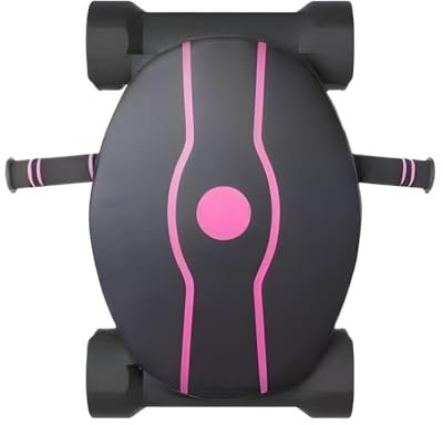 Bauchroller Bauchmuskeltrainer Bauchtrainer Bauchrad Vierrädrige Ellenbogenstütze Automatische Rückfederung Bauchmuskelmaschine Training Heim-Fitnessgeräte Bauchrad Bauchtrainer ab roller(Pink)