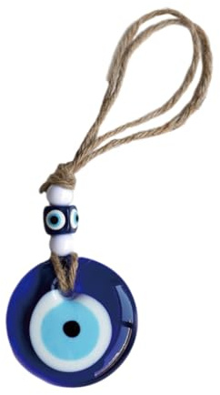 KGDUYC Cuenta de Ojo Azul, Amuleto, Protección, Adorno de Pared, Adorno de Puerta, Deseos de Buena Suerte, Ojo Turco, Decoración del hogar, Regalo de casa Nueva, Vidrio de Ojo Azul 5cm