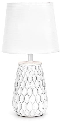 VoltShine Lámpara de mesa de cerámica E14, diseño decorativo y elegante, ideal para iluminar espacios y complementar la decoración del hogar.