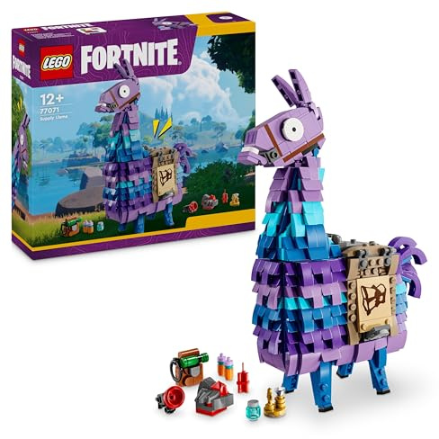 LEGO Fortnite Lama delle Scorte Giocattolo - Action Figure dal Videogioco da Esposizione con Accessori Incluso Succo Succoso - Regalo per Gamer, Bambini e Bambine da Collezione da 12 Anni - 77071
