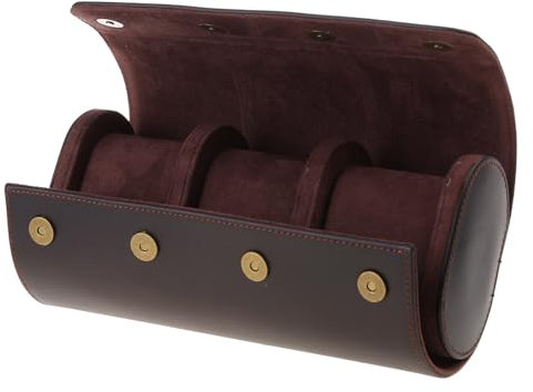 Aurgiarme Rotoli per orologi fatti a mano, da viaggio, con velluto, porta orologi da polso, anelli, espositori per uomini e adulti