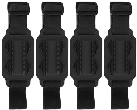 Sarini 4er-Set rutschfeste Schuhspikes zum Wandern im Winter auf Schnee und EIS, für Outdoor-Schuhe, Sohlenhaftung für Spaziergänge und Wanderaktivitäten bei kaltem Wetter