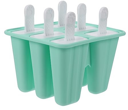 Cabilock Crea Postres Únicos Con 6 Moldes De Helado De Rejilla De Silicona Verde Para Diversión Familiar