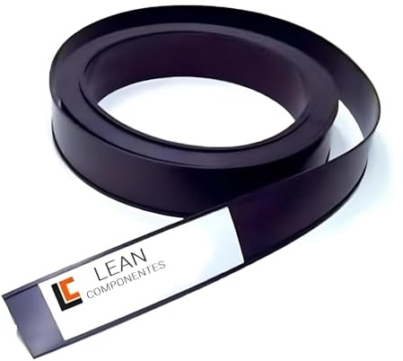 Magnetische Etikettenhalter, C-Profil, magnetische Etiketten, Industriequalität, mehrere Breiten auf 5 m Rolle, inklusive Papier und PVC-Schutzpapier (50 mm x 5 m)