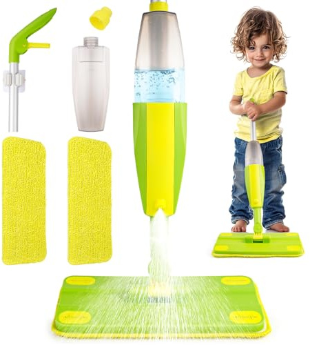 Toddler Spray Mop-Montessori Toys Mini Size Cleaning Mini Mop that Really Spray -Kid Pretend Play Toys Gift for Toddlers Girls Boys