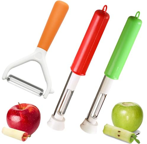 2 Psc Apple Corer,1 Pcs Vegetable Peeler for Easy Apple Coring,Fruit & Vegetable Peeling,Non-Slip Handle,Sturdy & Durable,Easy to Clean,Multi-Purpose Kitchen Tool for Effortless Peeling and Coring