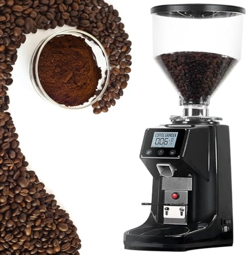 HNBYLMM Moulin à café électrique, Moulin à Grains de café avec 19 réglages de mouture précis, meules broyeurs en Acier Inoxydable, pour Expresso, Filtre, verseur, cafetière à Piston,1500ML