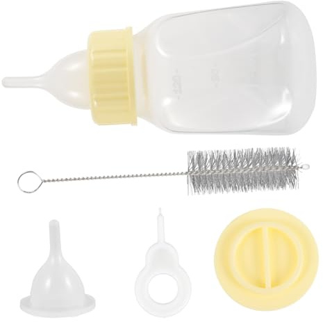 Toyvian Pet Nursing Bottle Kit for Cats and Dogs Ergonomic Feeding Milk Bottle Set Design for Kittens Puppies and Small Animals Safe Pet Supplies
