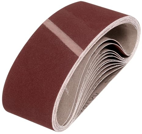 QUARKZMAN 76mm x 457mm Nastri Abrasivi, 12Pz 240 Grana Carta Vetrata per Levigatrice Ossido di Allumina Per Lavorazione Legno, Lucidatura Metalli, Affilatura Coltelli