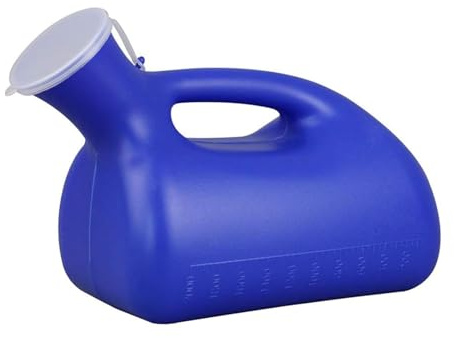 Urinoir portable de 2000ml for homme, récipient de collecte d'urine for voiture, personnes âgées et incontinence