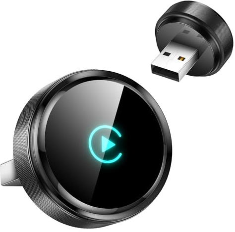 CarPlay Wireless Adapter, 2025 Upgrade Von Wired CarPlay Auf Wireless, Wireless CarPlay Adapter mit USB-A/Type-C, Super Mini Größe, Kompatibel mit iPhone 6+ und iOS 10+ & Autos Ab 2016