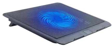 Soporte de refrigeración para laptop alimentado por USB, enfriador portátil para portátiles de 14 a 15.6 pulgadas, diseño versátil de un solo ventilador, accesorios ideales para laptop para un mejor
