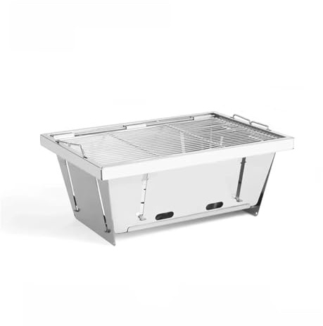 Adjustable Height Stainless Steel BBQ Stove – Instant-Expand Charcoal Grill Table, Camping Use