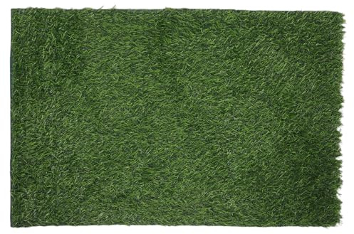 BESPORTBLE Césped Artificial Ovalado para Exterior 40X60 CM Alfombra Decorativa de Plástico Resistente a Todo Clima Tapete Realista para Jardín y Terraza Fácil Limpieza y Uso Familiar