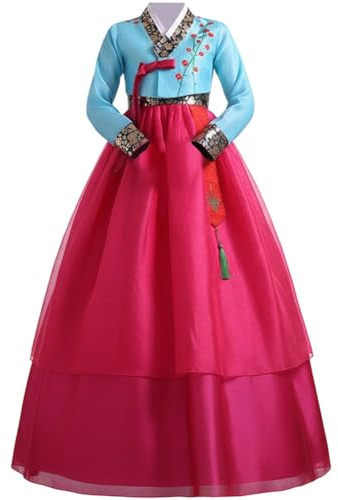 Ymxygz Abito Tradizionale Coreano Hanbok, Set a Maniche Lunghe, Costume Cosplay per Feste di Ballo, Matrimoni, Halloween E Carnevale.