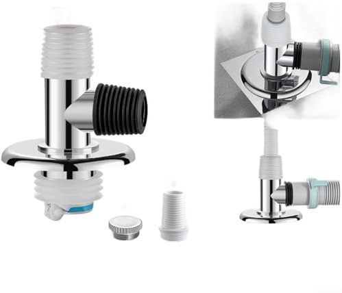 Connettore per tubo di scarico a tre vie in ABS con controllo per impianti idraulici domestici, 19-46 mm (B)