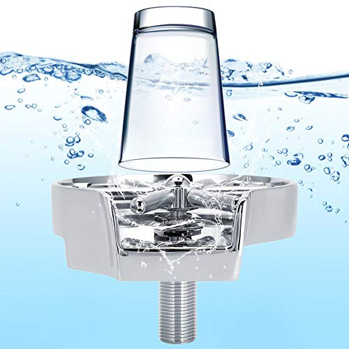 Stylebest Enjuagadora Automática de Vasos de Acero Inoxidable G1/2 Pulgadas, Potente Herramienta de Limpieza para el Hogar, Restaurante, Bar, 14,1x13,2 Cm