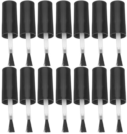 Toyvian 20piezas Unidades Tapas con Pincel para Esmalte de Uñas Brochas de Repuesto para Manicura Accesorios para Salón de Uñas Aplicación Precisa y Fácil Cepillos Suaves para Gel