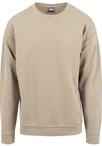 Urban Classics Hombre Oversized Open Edge Crew, Arena cálida., L Grande