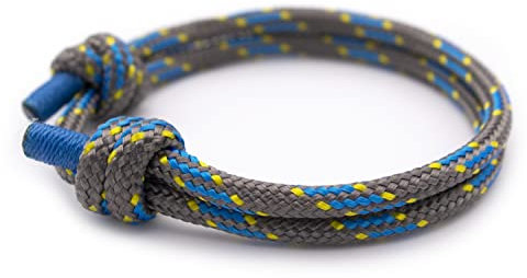 Wind Passion – Surfer Armband aus Segeltau für Männer und Frauen - Verstellbares Paracord Armband für Segler, Surfer und Outdoor-Liebhaber - Wasserdichtes Seemannsgarn Armband