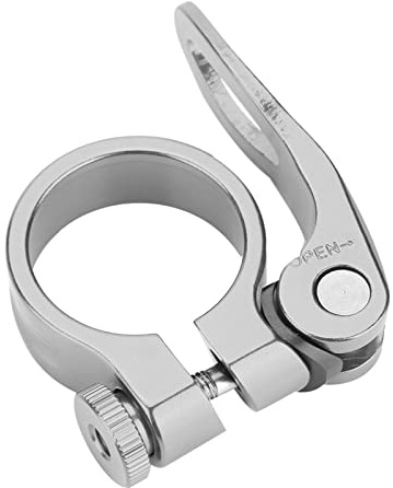 Tbest Sattelklemme für schnellspanner, 28,6 mm & 31,8 mm, Fahrrad Sattelstützenklemme mit Schnellspanner, Mountainbike, Schwarz, Titan