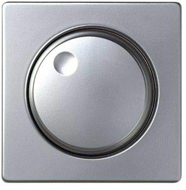 CABLEPELADO Placa para los mecanismos electrónicos giratorios Simon 82 | Regulador conmutador electrónico giratorio | 82054-33 | Apto para superficie y empotrar | 55x55 mm | Color Aluminio