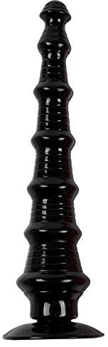 Analplug Realistischer Penis Analdildo mit Hohe Qualität Starken Saugnapf Anal Dildos Langer Butt Plug Stimulation Analsexspielzeug für Erfahrene Männer Frauen, Paare (Schwarz)