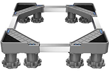 Universel CuisinièRe Base Socle pour Réfrigérateur Machine À Laver Étagère RéGlable 50-75cm Meubles Lave-Vaisselles Stent Base de Sèche-Linges Réduction du Bruit Charge 300 Kg