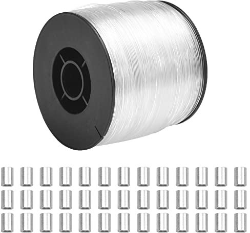 KLYNGTSK 250M Klarer Nylonfaden Durchsichtig Nylon Draht 0.8mm Nylonschnur Transparente Nylon Perlenschnur Schmuckfaden Polyamidfaden Unsichtbare Perlenfaden Nylon Angelschnur für Handwerk Schmuck