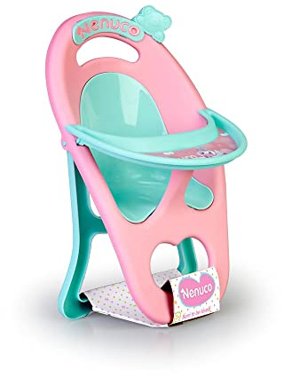 Nenuco - Seggiolone, Dare la Pappa, Piatto, Un Cucchiaio e Una forchetta, per Bambini e Bambine dai 2 Anni, Famosa (NFN38000)